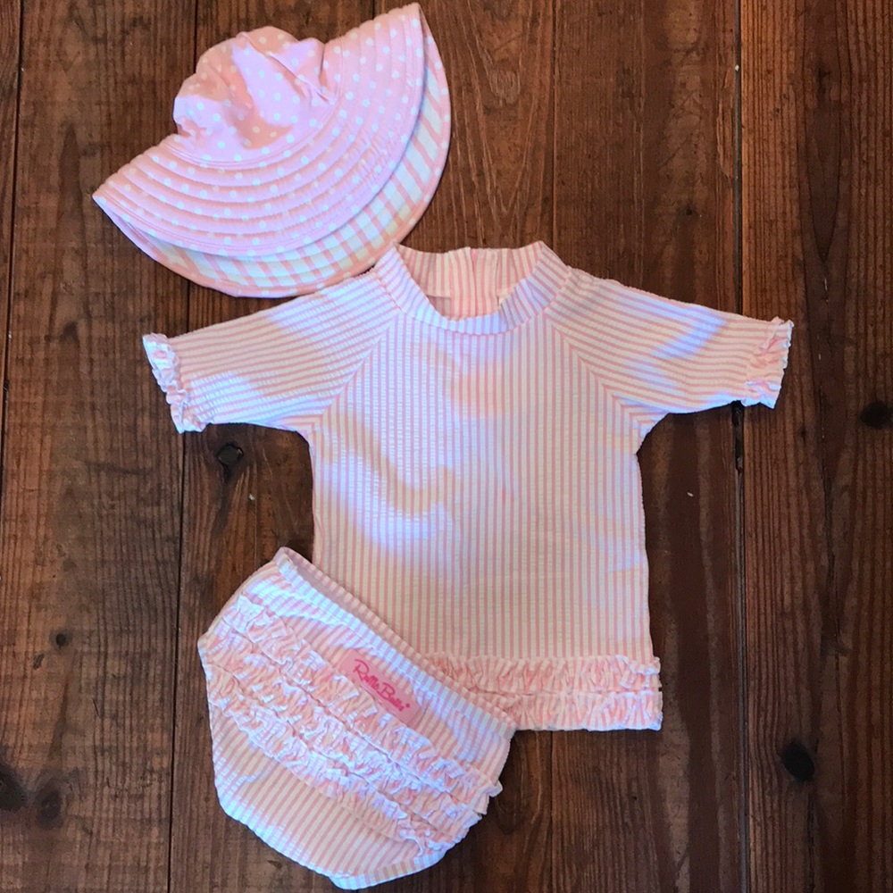 Ruffle Butts girls swimsuit set